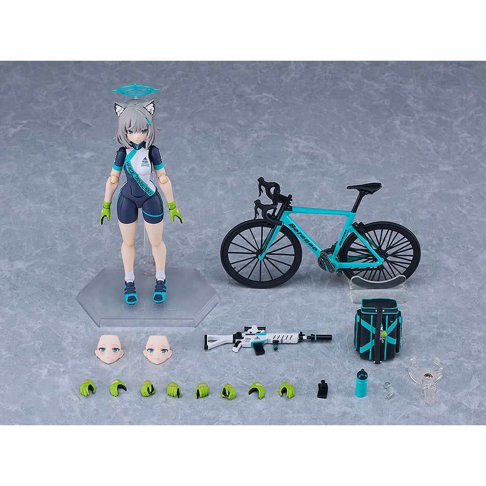 Blue Archive Figma Action Figure Shiroko Sunaookami Cycling DX Edition 15 cm