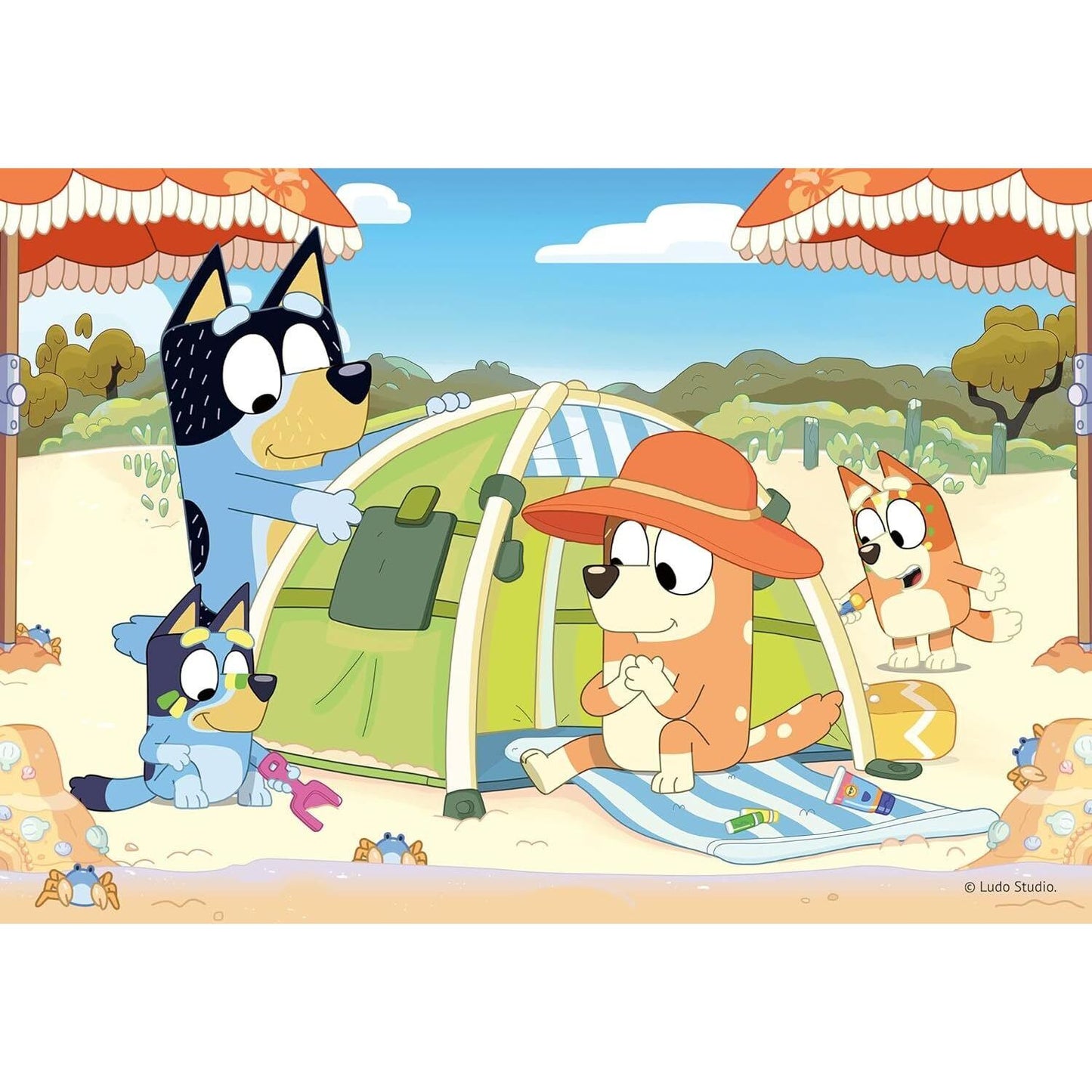 Bluey 35 Piece Jigsaw Puzzle Beach Day