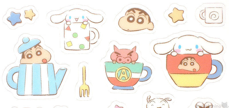 Cinnamoroll X Crayon Shinchan Clear Sticker Sheet