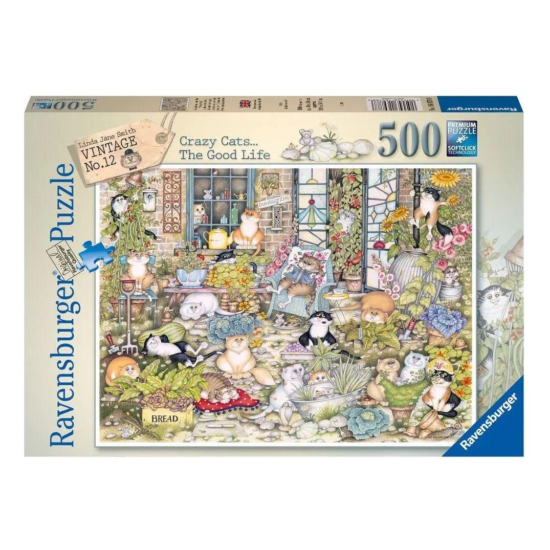 Crazy Cats The Good Life 500 Piece Jigsaw Puzzle