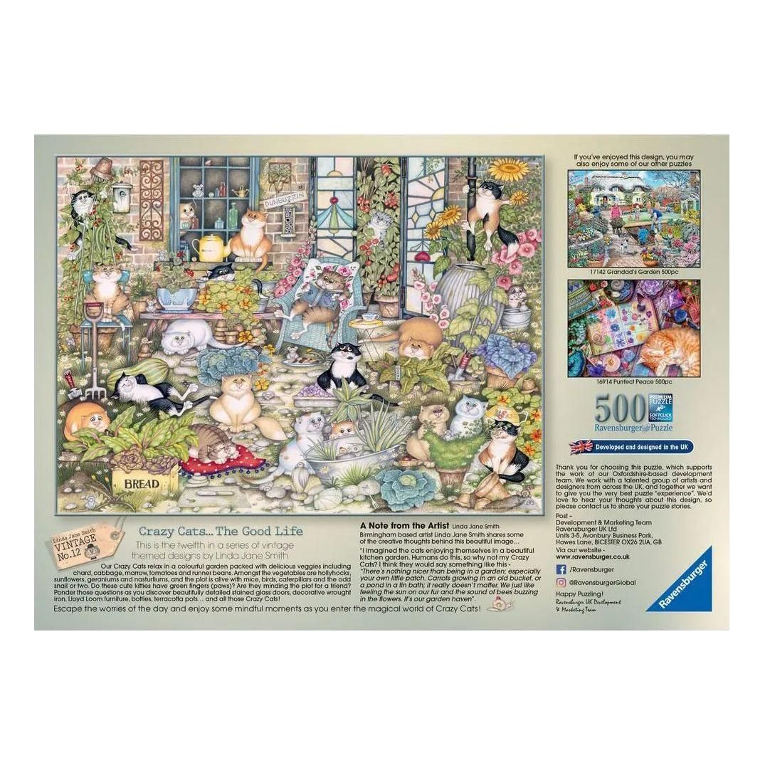 Crazy Cats The Good Life 500 Piece Jigsaw Puzzle