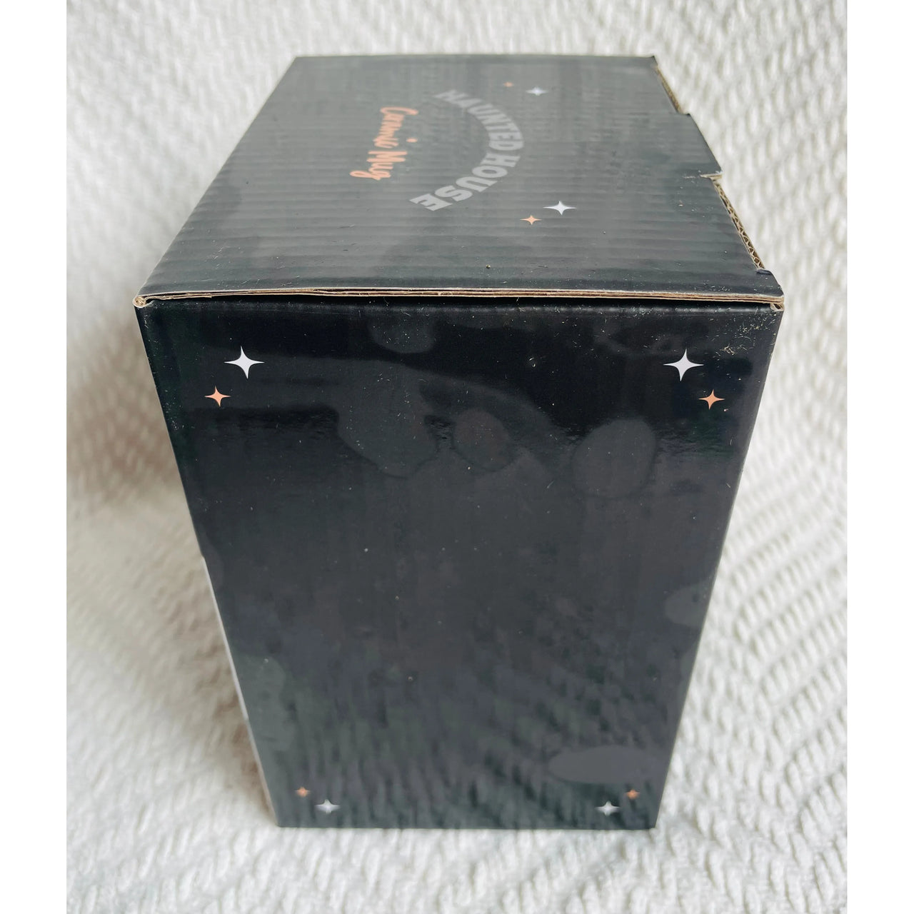 Black Haunted House Lidded Halloween Mug