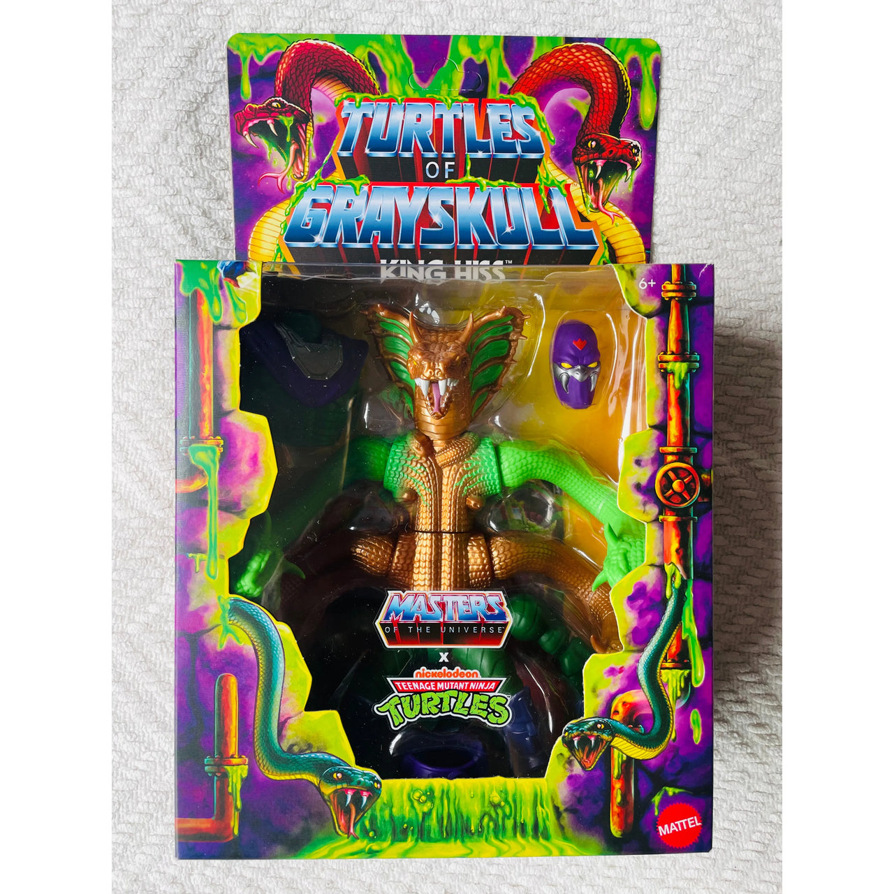 MOTU x TMNT: Turtles of Grayskull Deluxe Action Figure King Hiss 14 cm