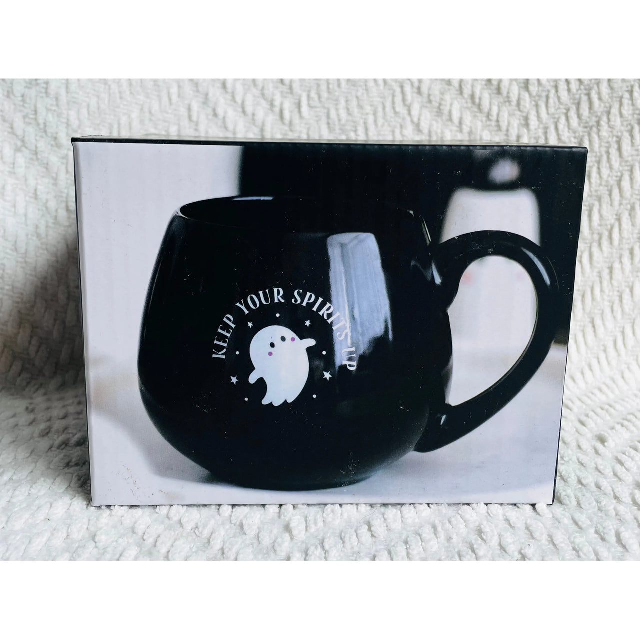 Keep Your Spirits Up Rounded Halloween Ghost Mug