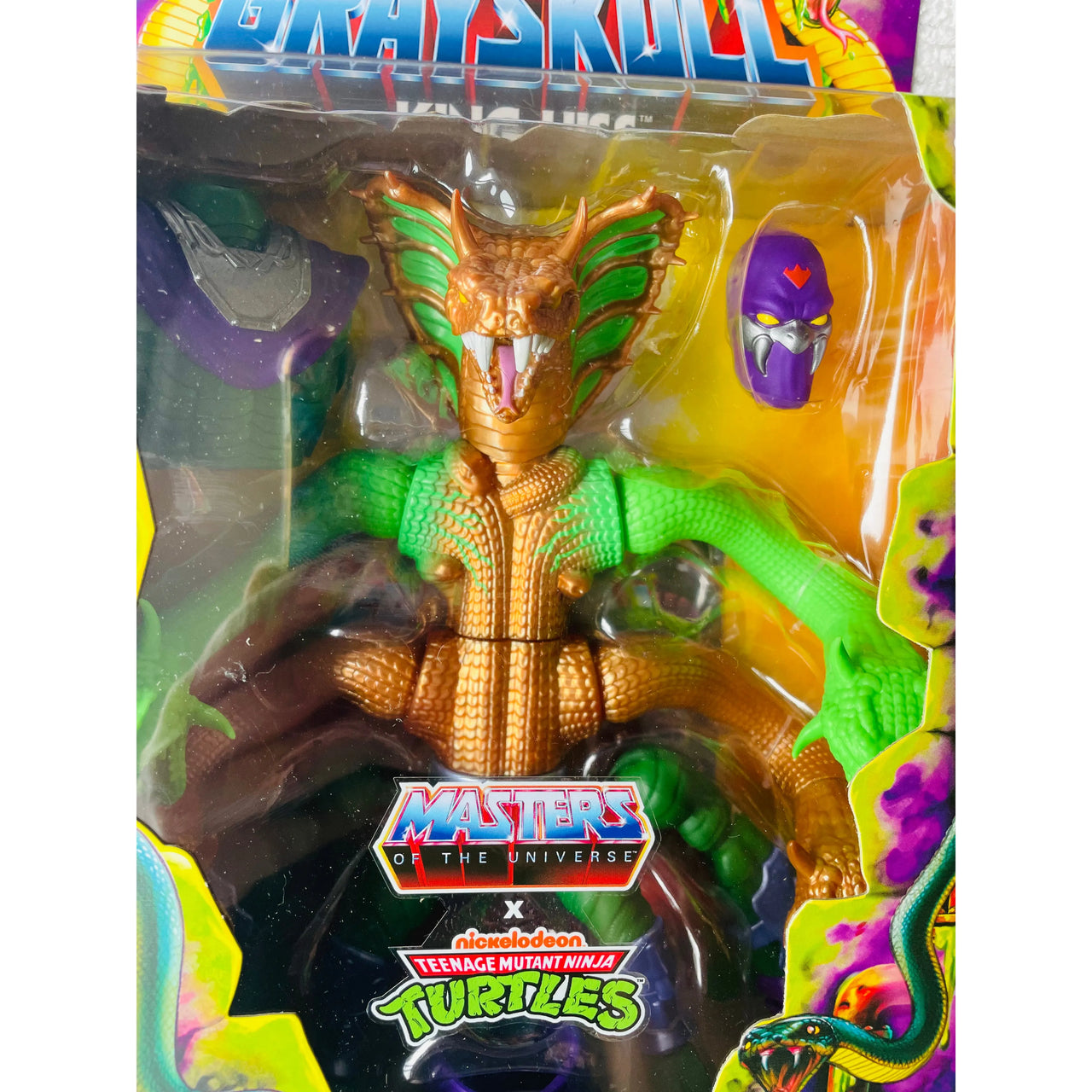 MOTU x TMNT: Turtles of Grayskull Deluxe Action Figure King Hiss 14 cm