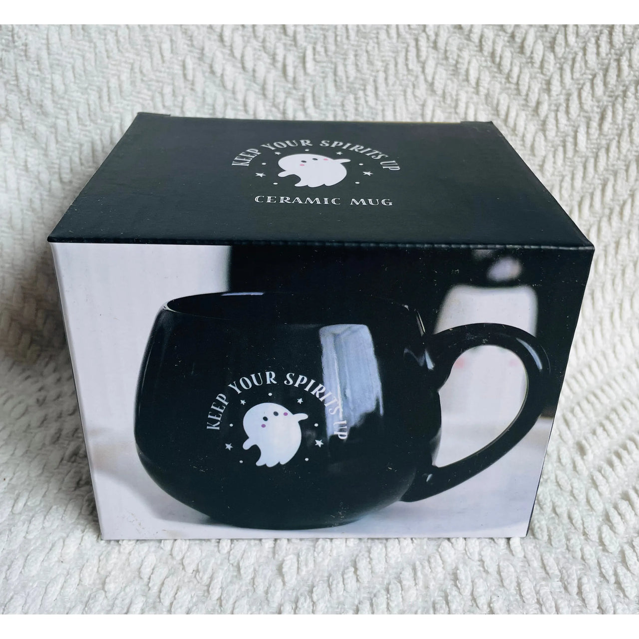 Keep Your Spirits Up Rounded Halloween Ghost Mug