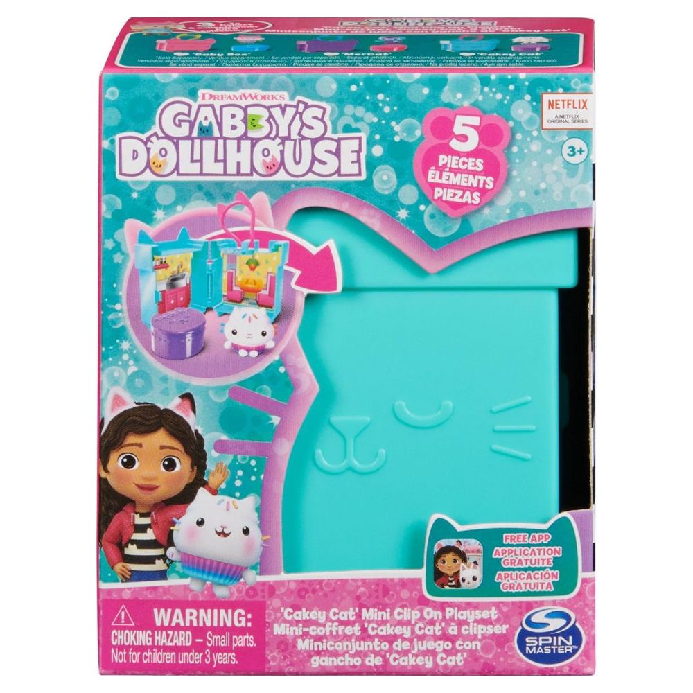 Gabby's Dollhouse Cakey Cat Mini Clip On Playset