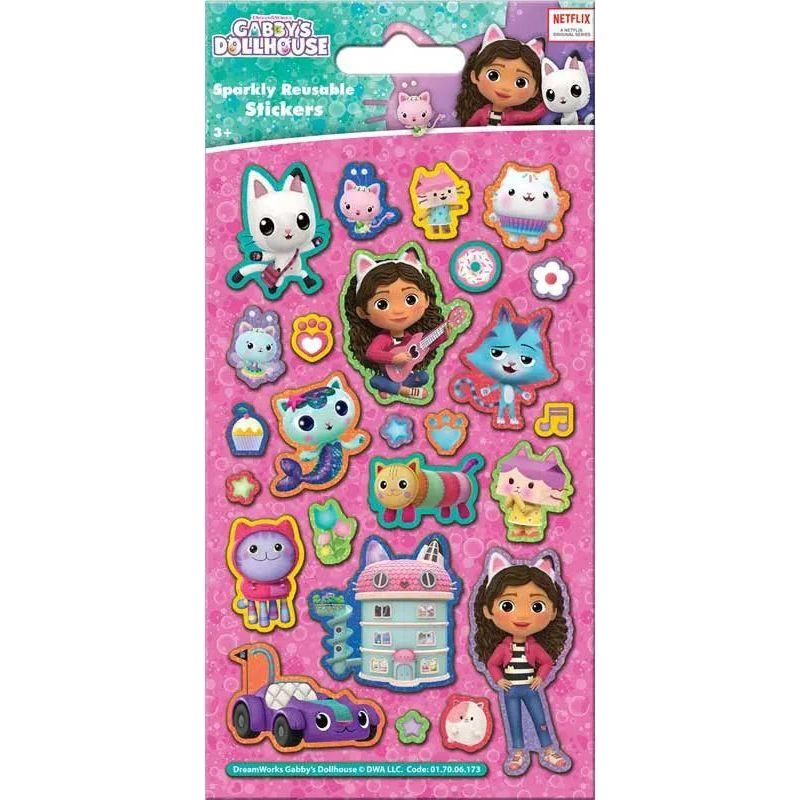 Gabby's Dollhouse Sparkly Reusable Foil Stickers