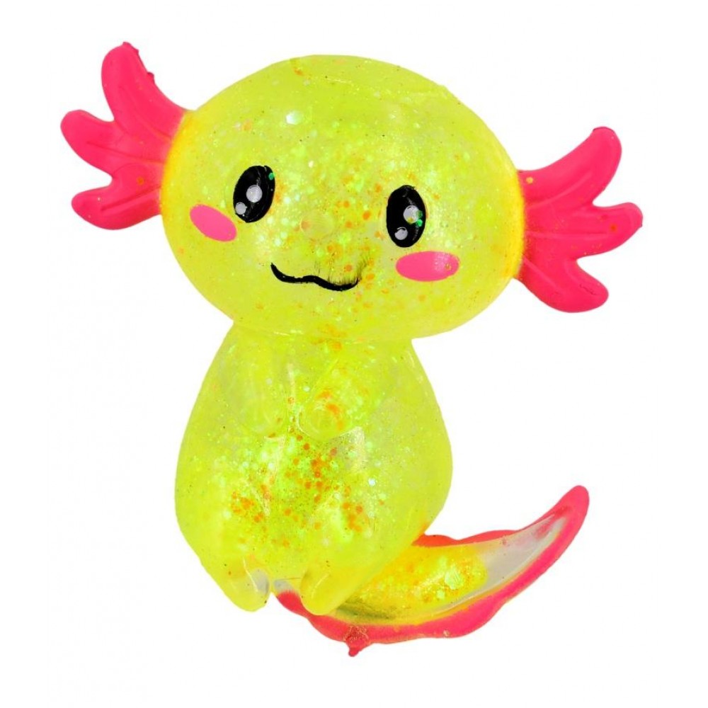 Glittery Axolotls Squish & Stretch Toy Assorted