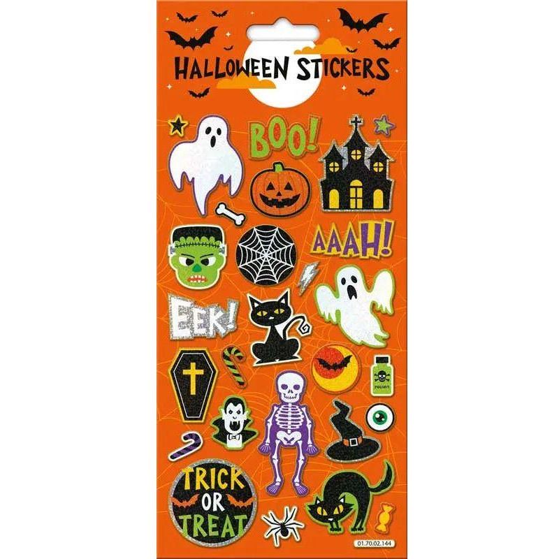 Halloween Boo (orange) Large Foil Stickers