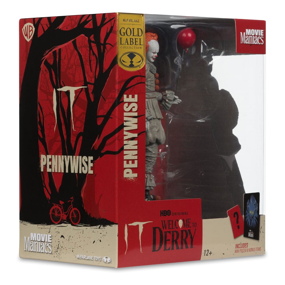 It: Welcome to Derry Movie Maniacs PVC Statue Pennywise (Gold Label) 16 cm