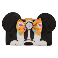 Loungefly Disney Minnie Mouse Cosplay Floral Pumpkin Flap Wallet