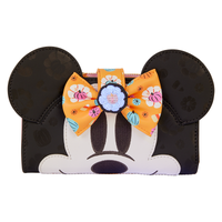 Loungefly Disney Minnie Mouse Cosplay Floral Pumpkin Flap Wallet
