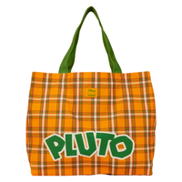 Loungefly Disney Pluto 95th Anniversary Plaid Canvas Tote Bag