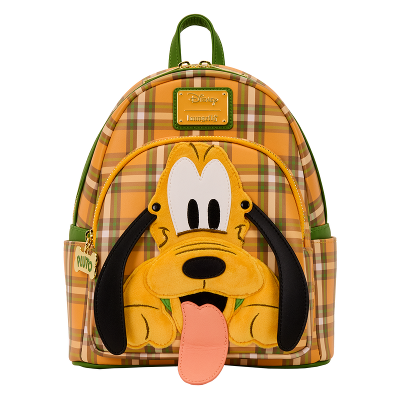Loungefly Disney Pluto 95th Anniversary Plaid Mini Backpack