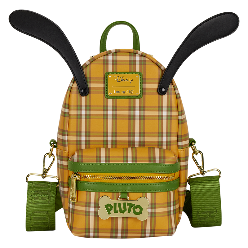 Loungefly Disney Pluto 95th Anniversary Plaid Sling Crossbody Bag with Coin Bag