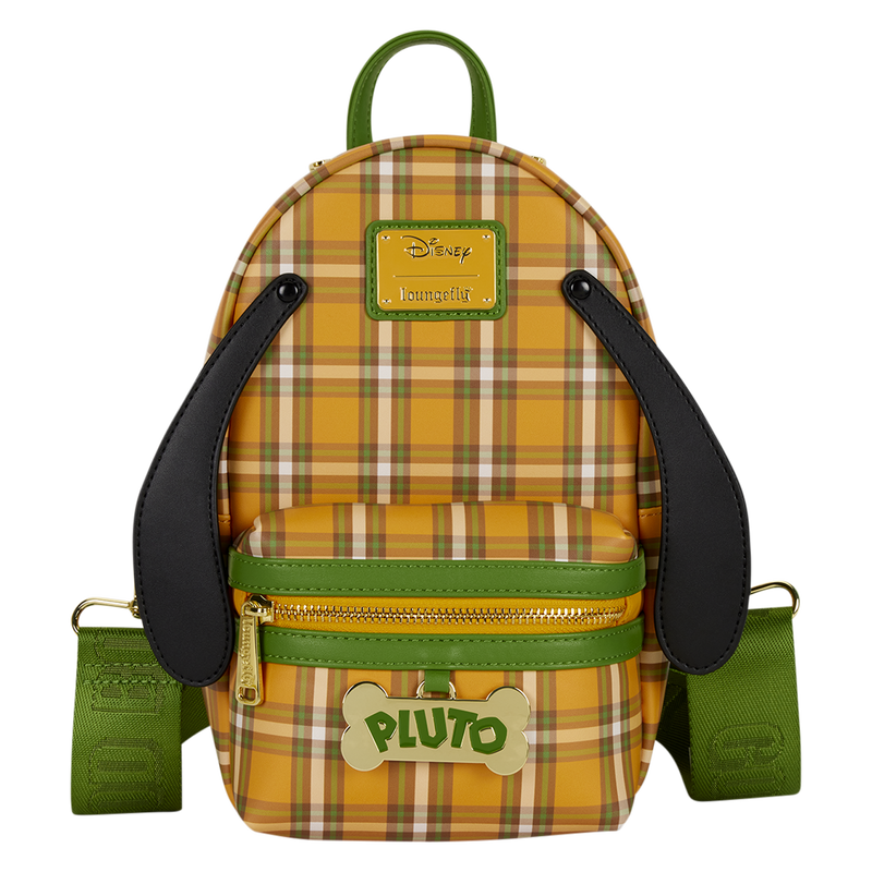 Loungefly Disney Pluto 95th Anniversary Plaid Sling Crossbody Bag with Coin Bag