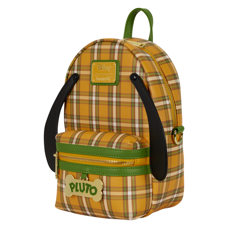 Loungefly Disney Pluto 95th Anniversary Plaid Sling Crossbody Bag with Coin Bag