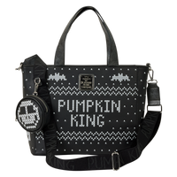 Loungefly Disney The Nightmare Before Christmas Jack Skellington Reversible Sequins Tote Crossbody Bag with Coin Bag