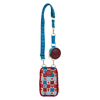 Loungefly Marvel Spider-Man Sherpa Cell Phone Crossbody Bag with Coin Bag