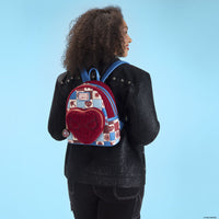 Loungefly Marvel Spider-Man Sherpa Heart Mini Backpack