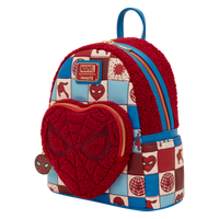 Loungefly Marvel Spider-Man Sherpa Heart Mini Backpack