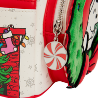 Loungefly Peanuts Snoopy & Woodstock Holiday Plush Wreath Mini Backpack