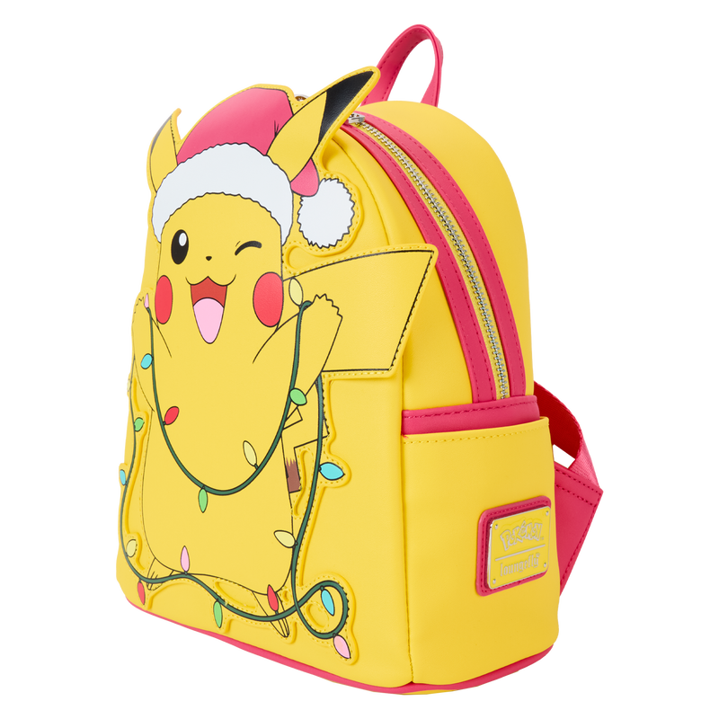 Loungefly Pokémon Santa Pikachu String Lights Light Up Mini Backpack