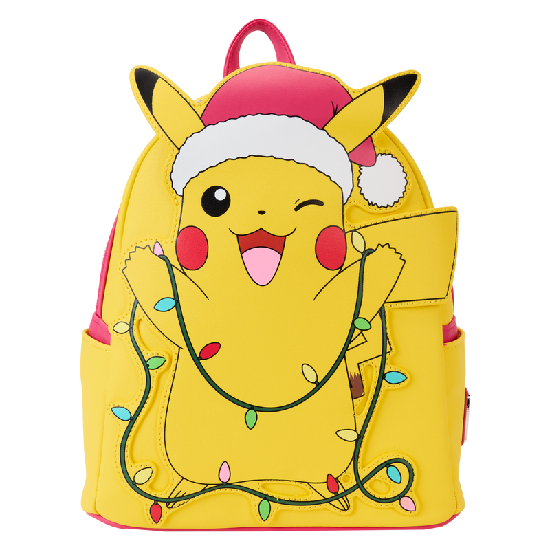 Loungefly Pokémon Santa Pikachu String Lights Light Up Mini Backpack