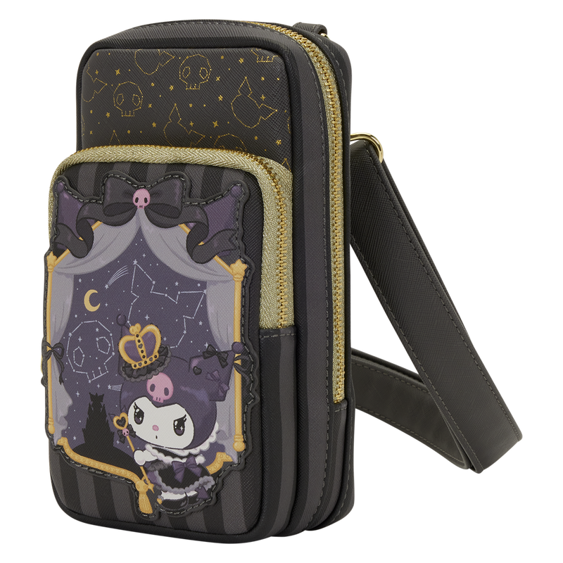 Loungefly Sanrio Kuromi 20th Anniversary Cell Phone Crossbody Bag with Coin Bag