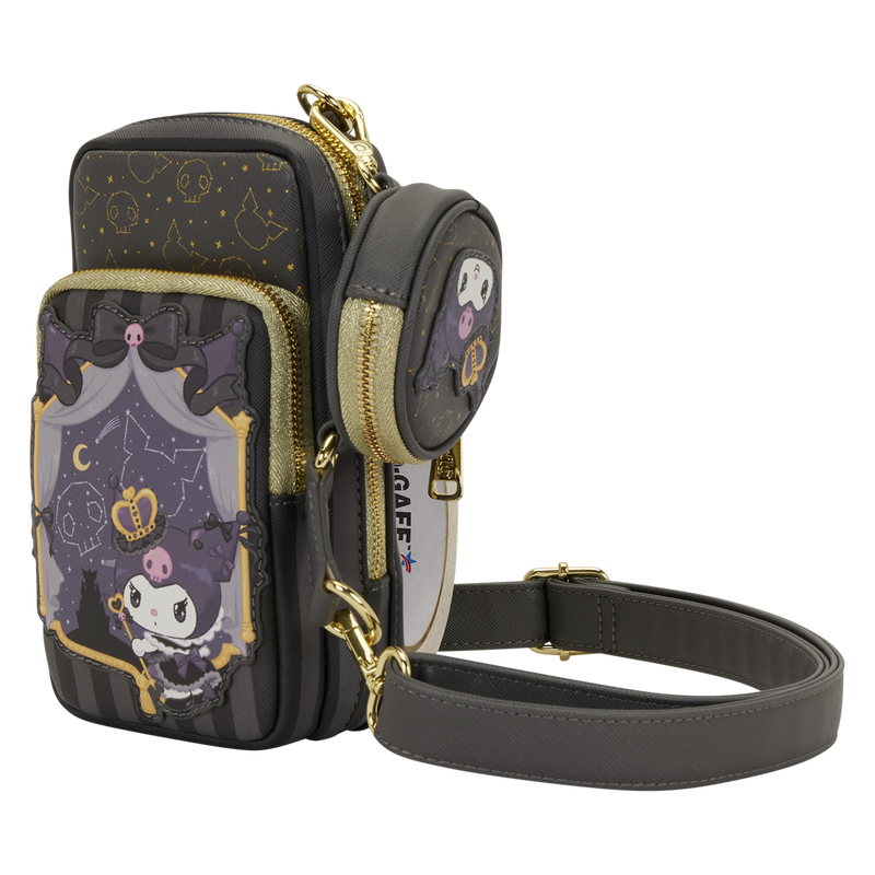 Loungefly Sanrio Kuromi 20th Anniversary Cell Phone Crossbody Bag with Coin Bag