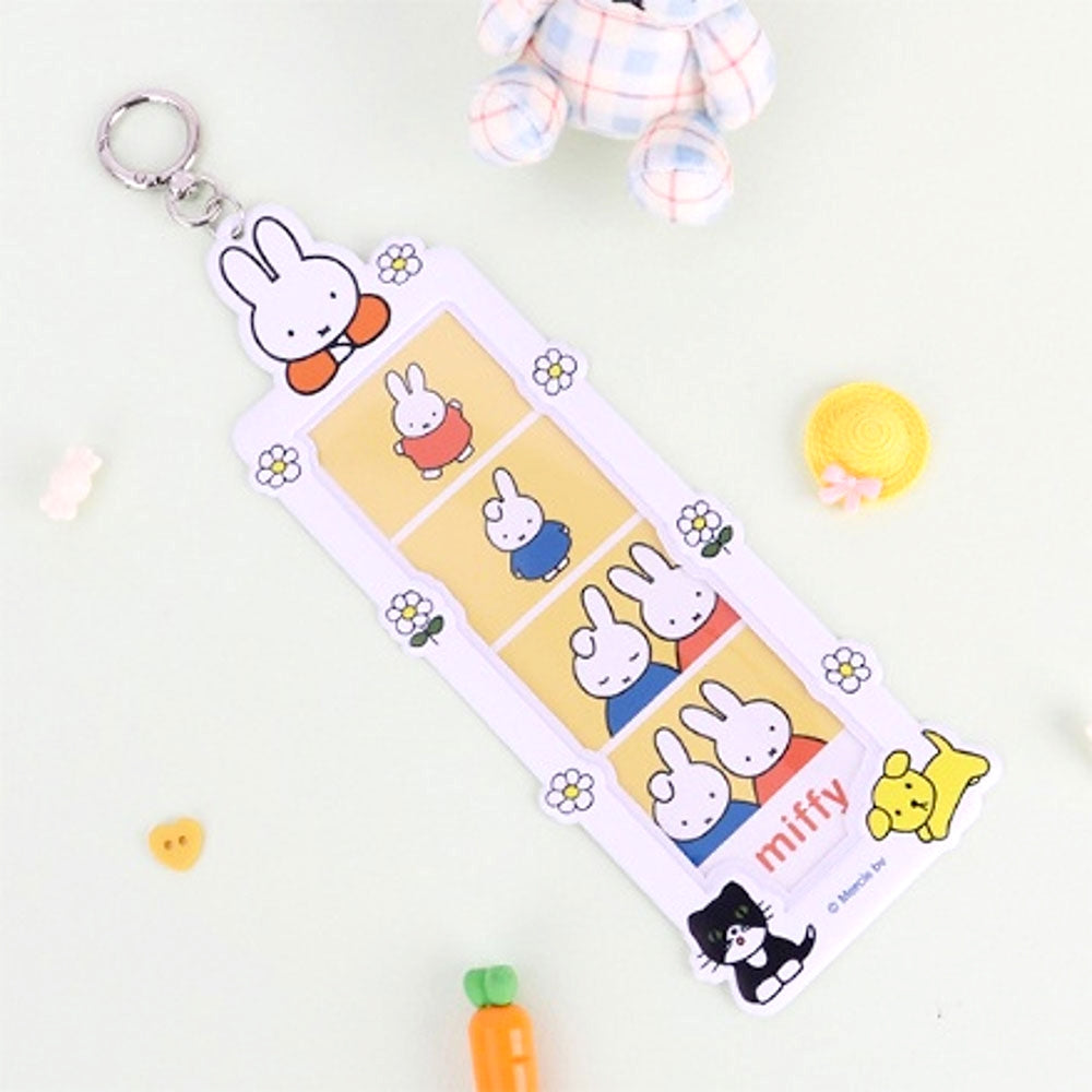 Miffy 4 Cut Photo Frame Deco Keychain- Official