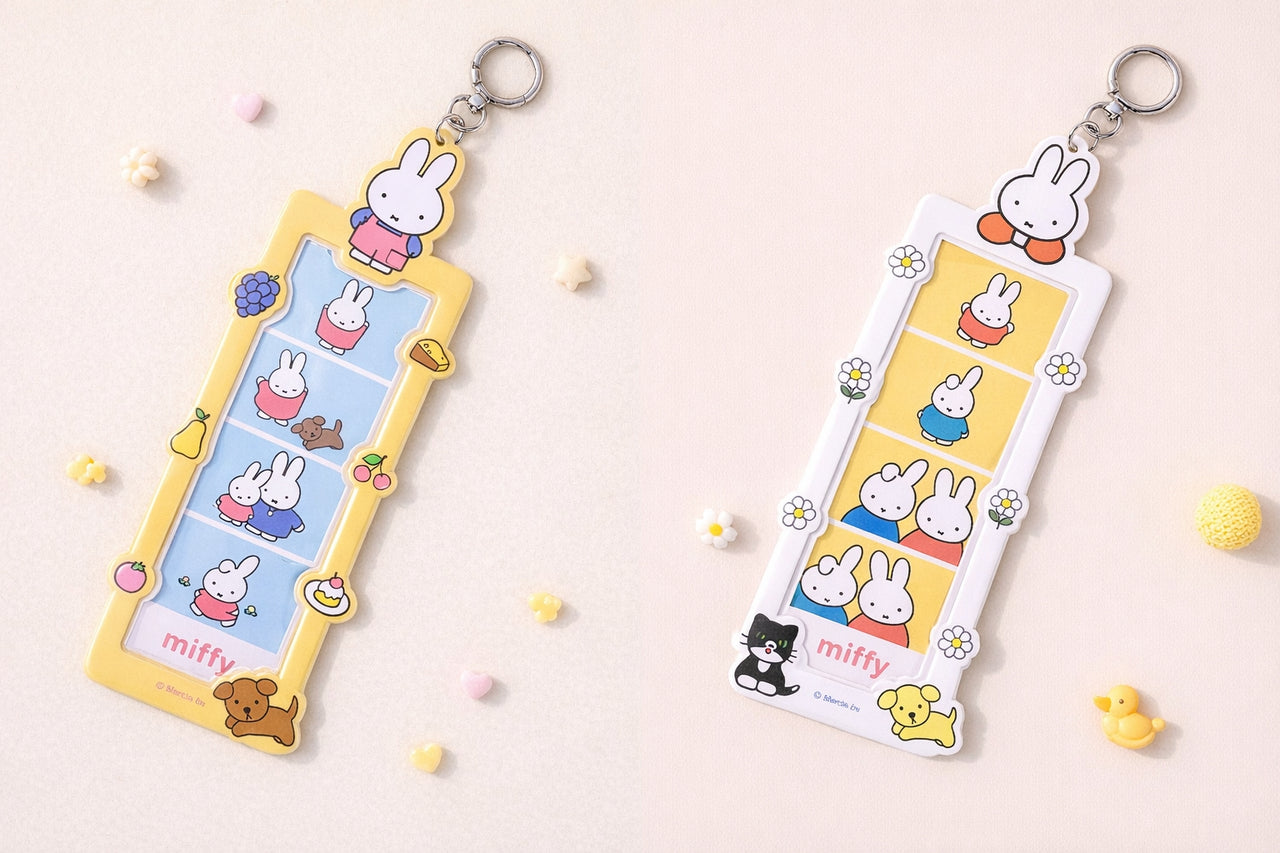 Miffy 4 Cut Photo Frame Deco Keychain- Official