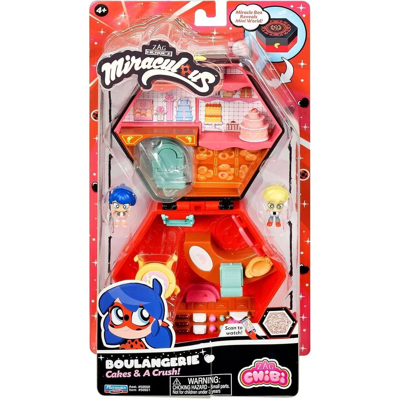 Miraculous Chibi Boulangerie: Cakes & A Crush Miracle Box Playset