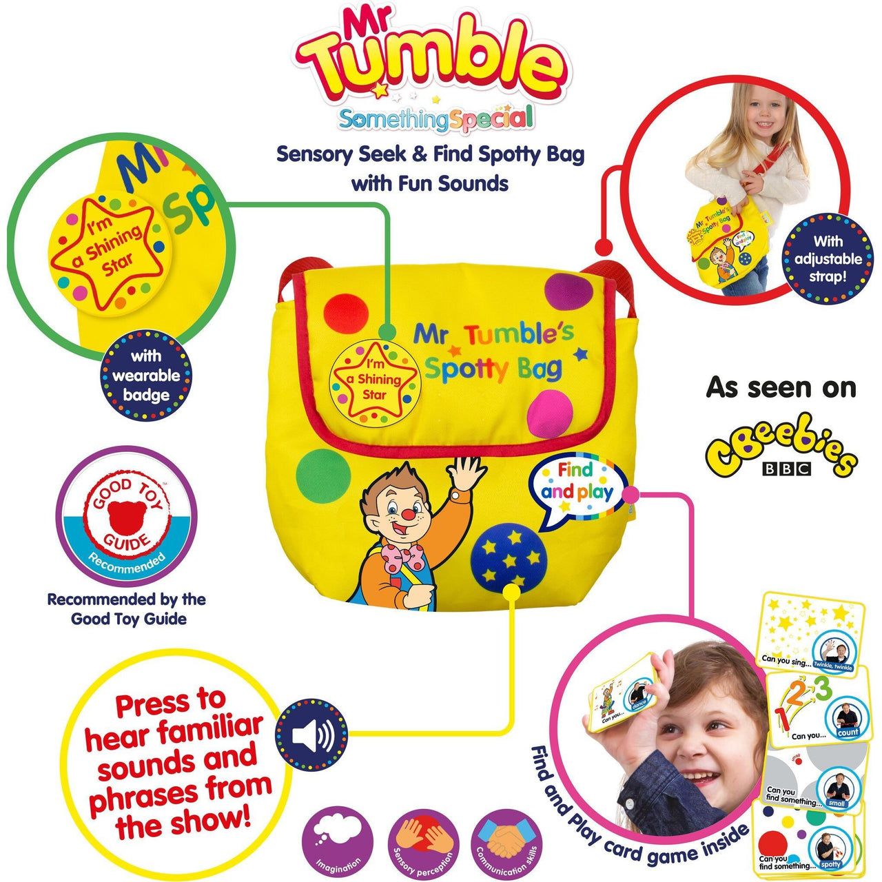 Mr Tumble's Sensory Seek & Find Spotty Bag With Fun Sounds