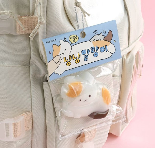 Nyang Nyang Soft Squishy Cat Keychain Bag Charm