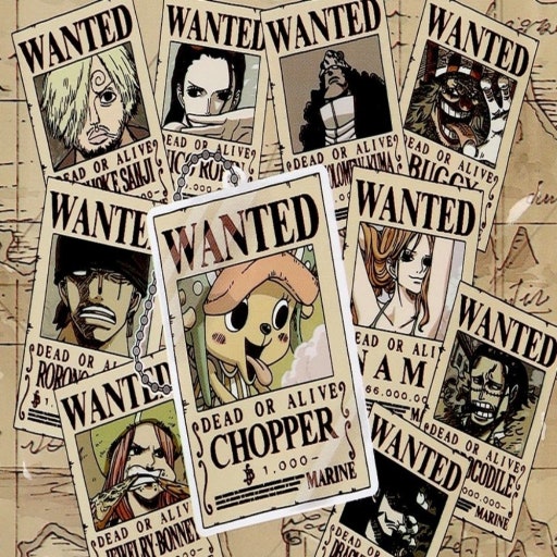 One Piece Wanted Poster Magnet Random Keyring Vol.2