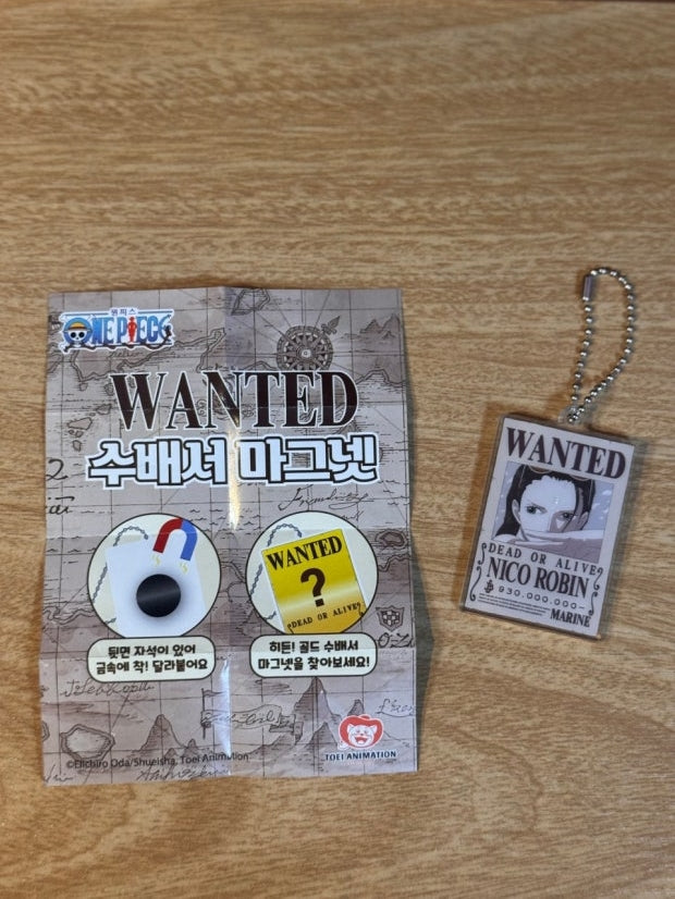 One Piece Wanted Poster Magnet Random Keyring Vol.2