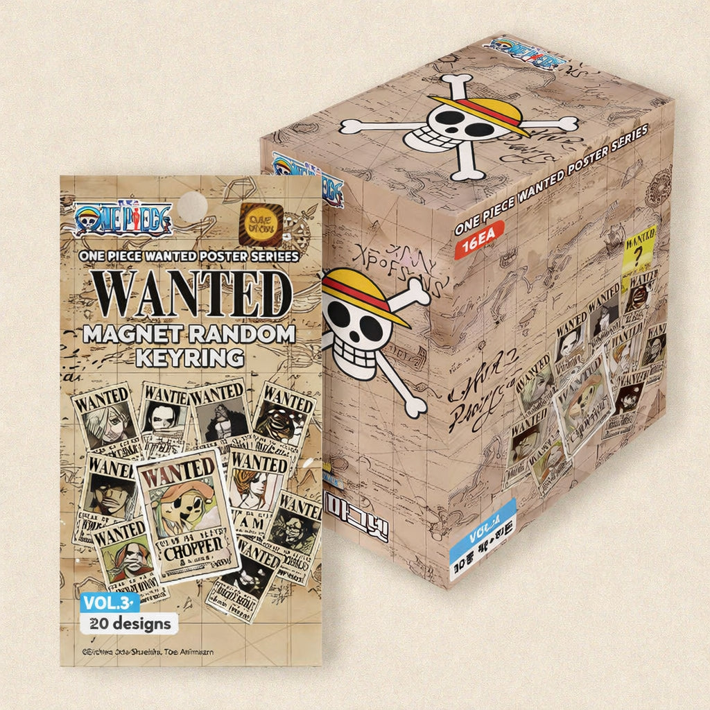 One Piece Wanted Poster Magnet Random Keyring Vol.2