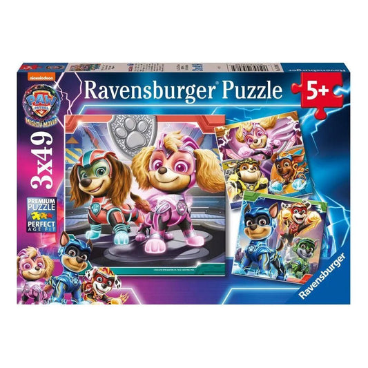 Paw Patrol Mighty Movie 3x 49 Piece Jigsaw Puzzle