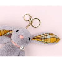 Pearl Rabbit Plush Keyring