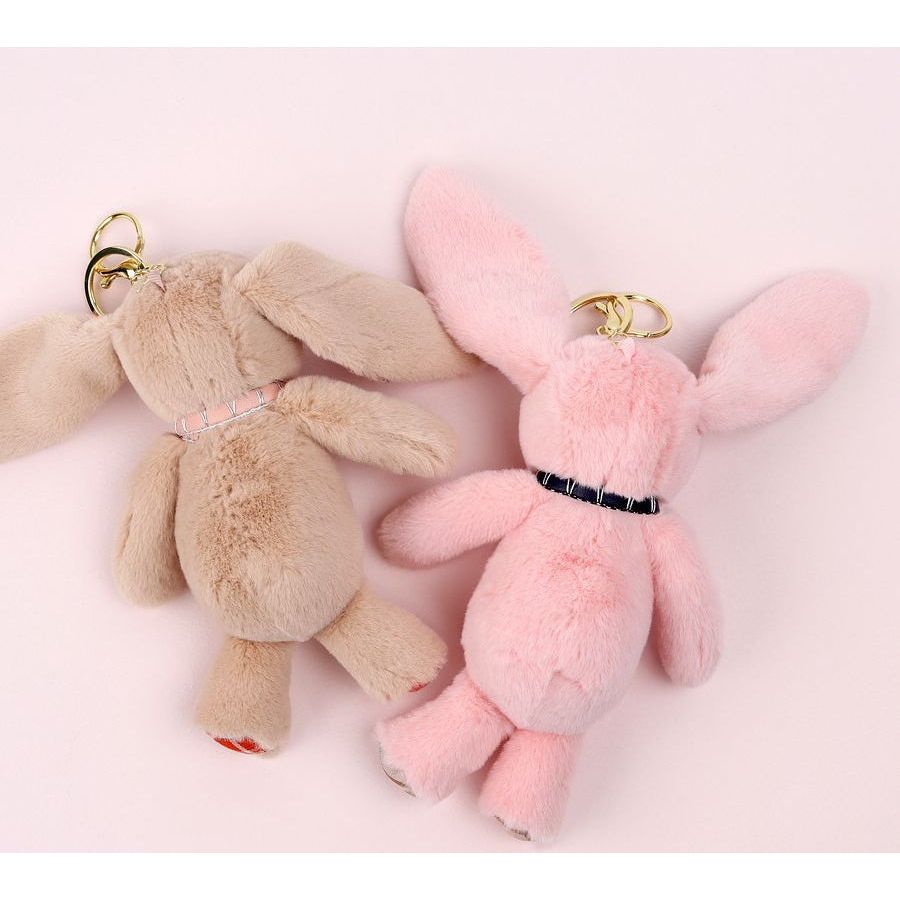 Pearl Rabbit Plush Keyring