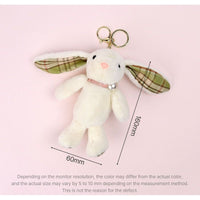 Pearl Rabbit Plush Keyring