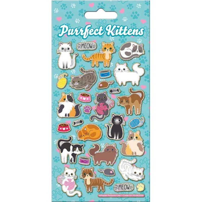 Purrfect Kittens Reusable Stickers