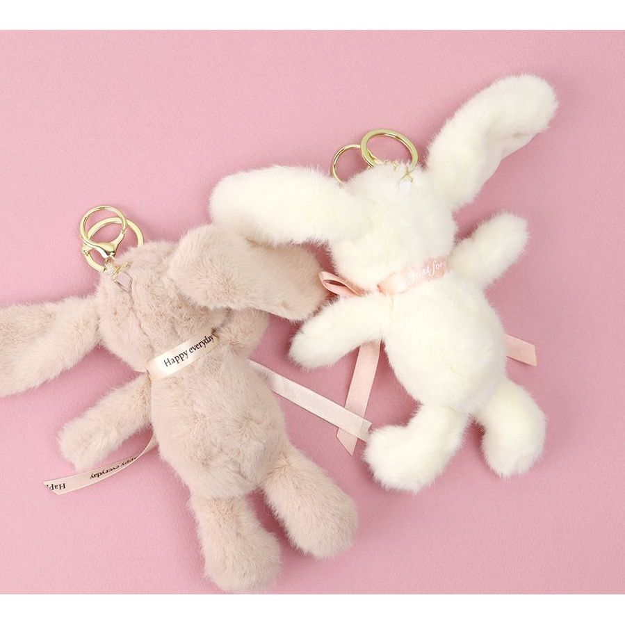 Ribbon Rabbit Plush Keyring