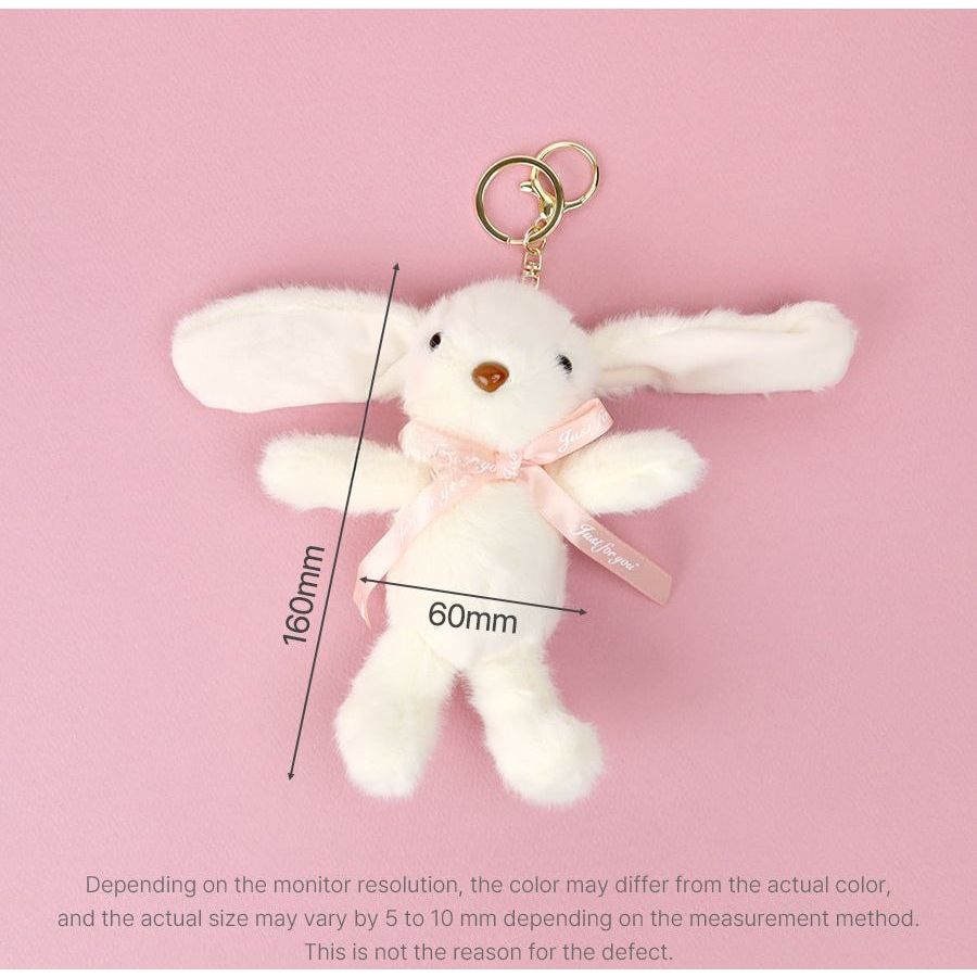 Ribbon Rabbit Plush Keyring