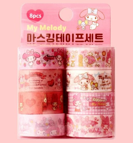 Sanrio Characters Diy Masking Tape 8Pcs Set
