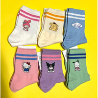Sanrio Cotton Ankle 2 Line Soft Cotton Socks