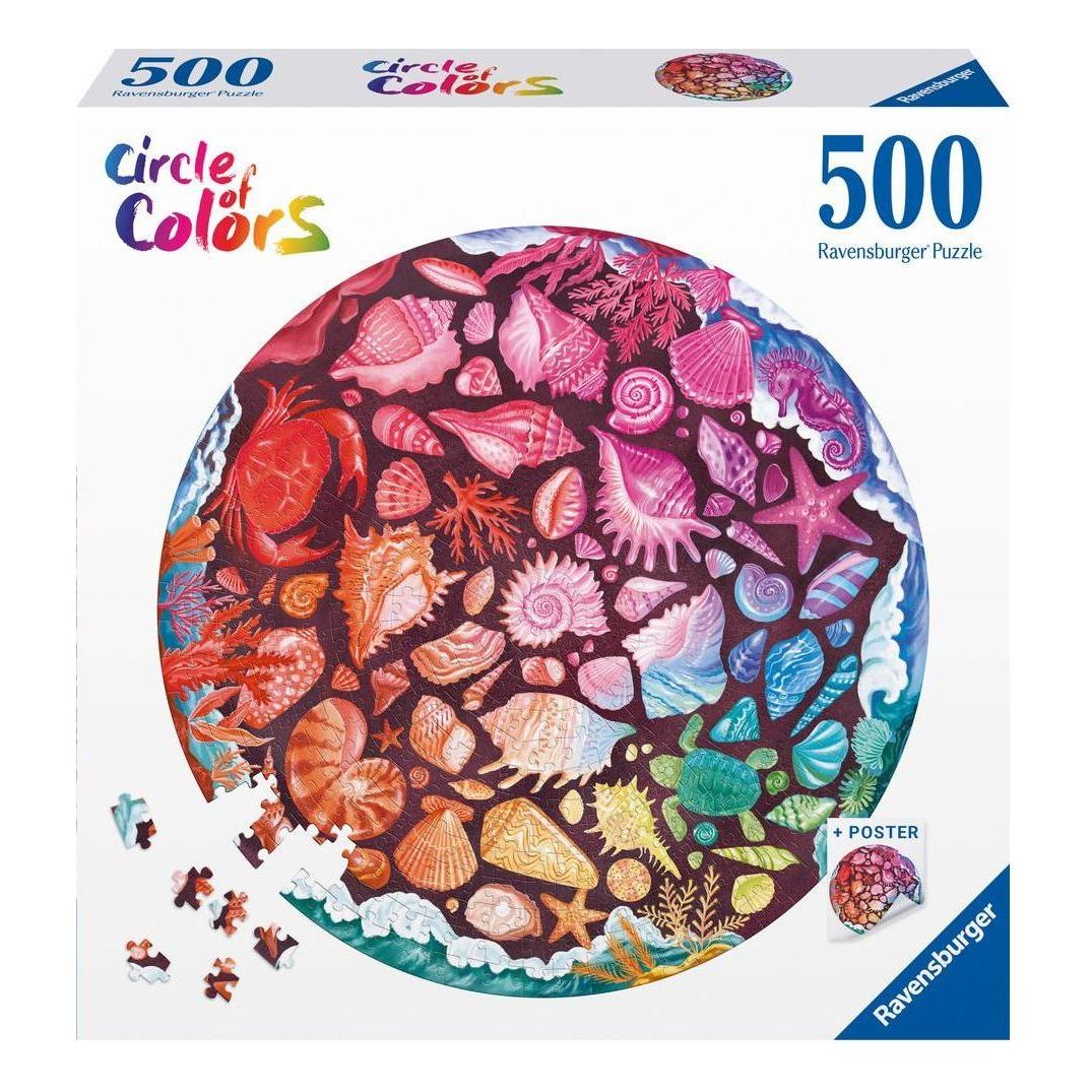 Seashells Circular 500 Piece Jigsaw Puzzle