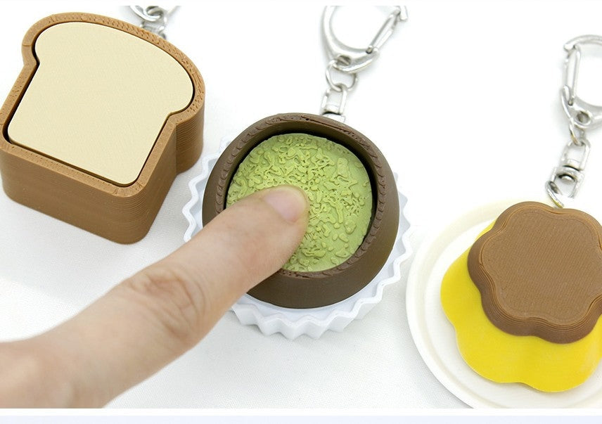 Yumyum Dessert Clicker Keychain- Stress Relief Fidget Toy- Random